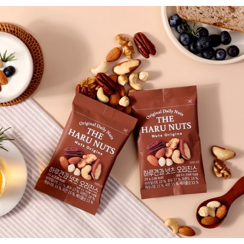 하루견과 넛츠 오리진스 믹스넛, 20g, 30개 후기 분석 - 박스 포장 전면