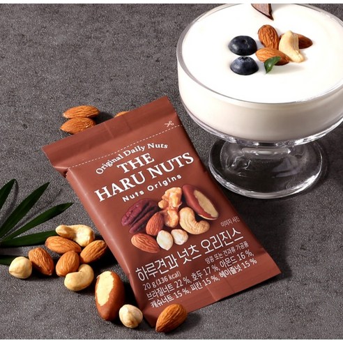 하루견과 넛츠 오리진스 믹스넛, 20g, 30개 후기 분석 - 제품 상단 디자인