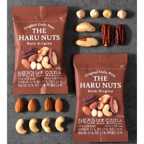 하루견과 넛츠 오리진스 믹스넛, 20g, 30개 후기 분석 - 제품 측면 정보