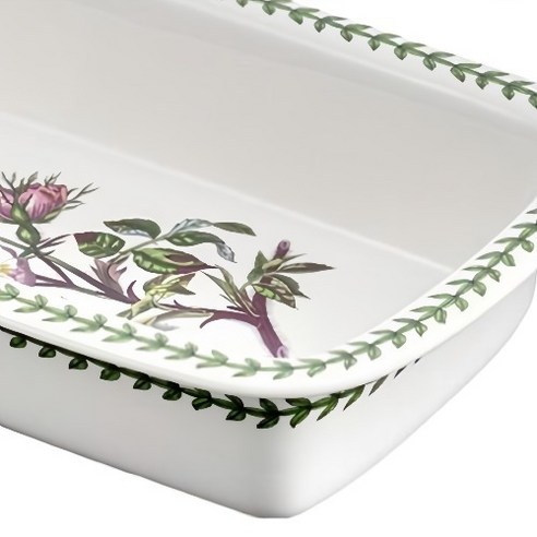 포트메리온 보타닉 가든 직사각형 접시 후기 분석 - 제품 밑면 로고 및 정품 인증