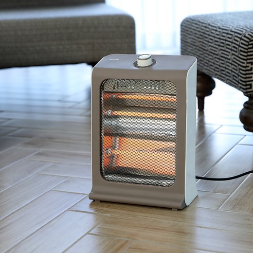 BRUNO 2단 석영관 전기히터 후기 분석 - 측면 조절 다이얼 및 조작부