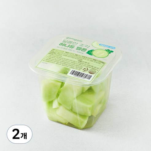 곰곰 달콤한 조각 허니듀 멜론, 2개, 400g