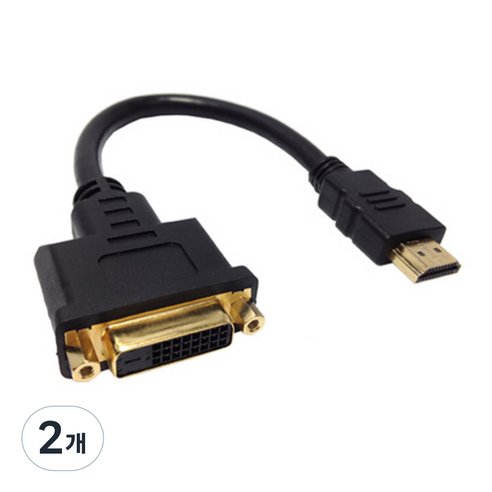 마하링크 HDMI M to DVI F 변환젠더 15cm, H017, 2개