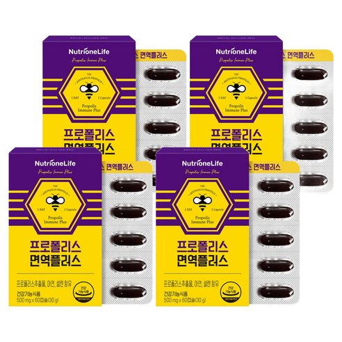 뉴트리원 프로폴리스 면역 플러스 60정, 4개 실사용 후기 | 효과 있을까? 썸네일