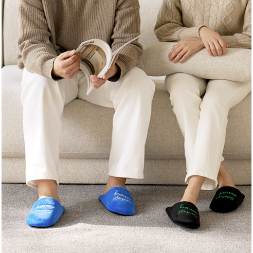 룸앤홈 벨벳 룸 슈즈 후기 분석 - 바닥면 미끄럼 방지 처리