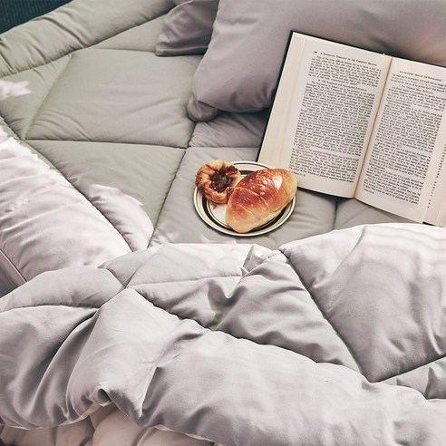 라뽐므 마들렌 차렵이불 후기 분석 - 솜의 탄성 테스트