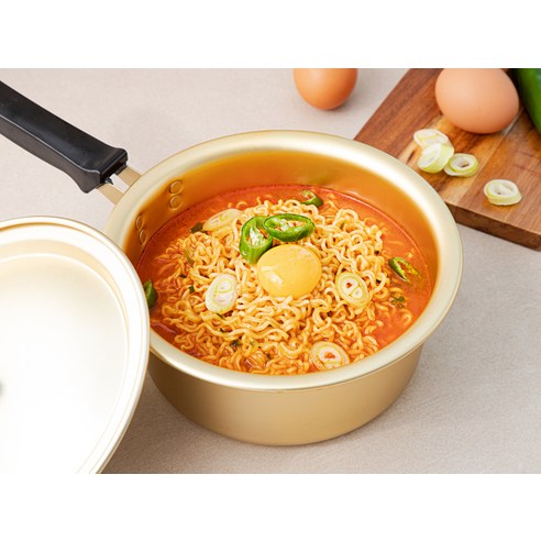 코멧 홈 국내생산 편수 노란 양은냄비 18cm 이미지 2