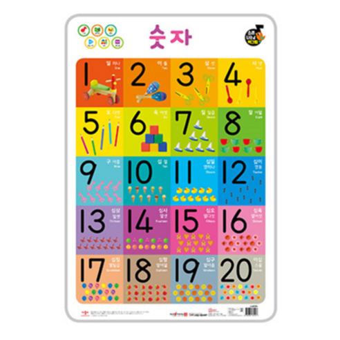 세이펜호환 New 소리 나는 벽그림 숫자 2종 세트 이미지 2