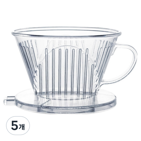 칼딘 핸드드립 커피 경량 드리퍼 1-2인용, 5개, 단품, 350ml