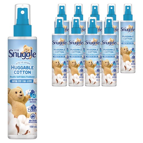 스너글 허거블 코튼 더블 소프트 섬유탈취제 본품, 150ml, 10개