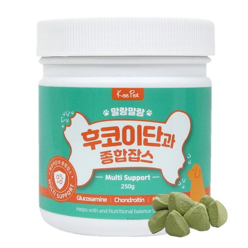 킵펫 강아지 말랑말랑 후코이단 잡스 영양제, 250g, 종합영양제, 1개 250g, 종합영양제, 1개