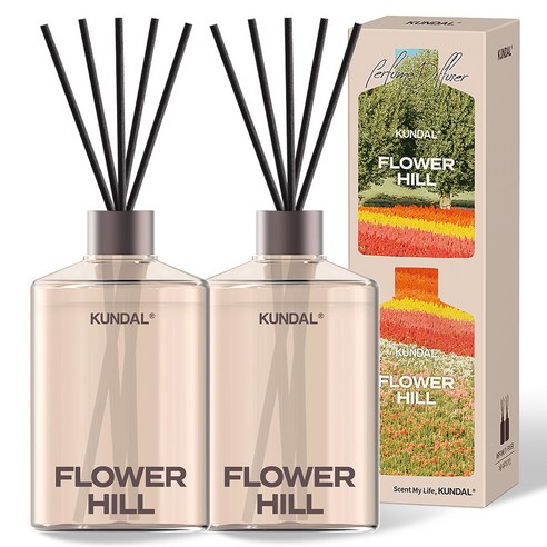 쿤달 시그니처 퍼퓸 디퓨저 세트, 플라워힐, 500ml, 2개