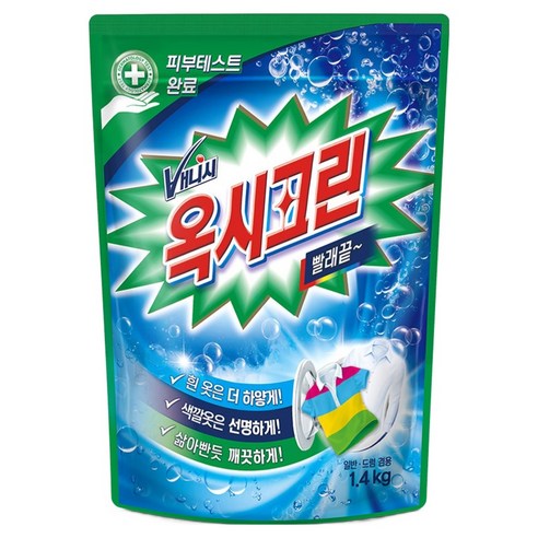 옥시크린 분말형 표백제, 1.4kg, 1개