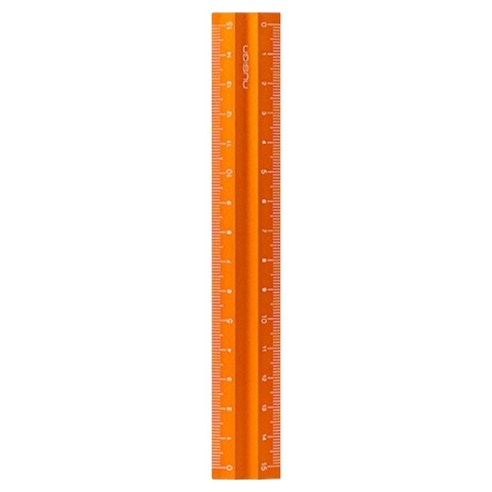 델리 누사인 알루미늄 직자 휴대용 양면 눈금자 15cm, 오렌지, 1개