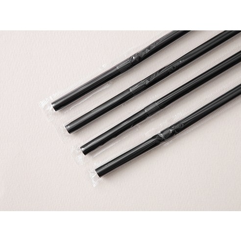 코멧 베이직 자바라 개별포장 빨대 블랙 250 x 7 mm 실사용 후기 | 효과 있을까? - 상품 이미지 4