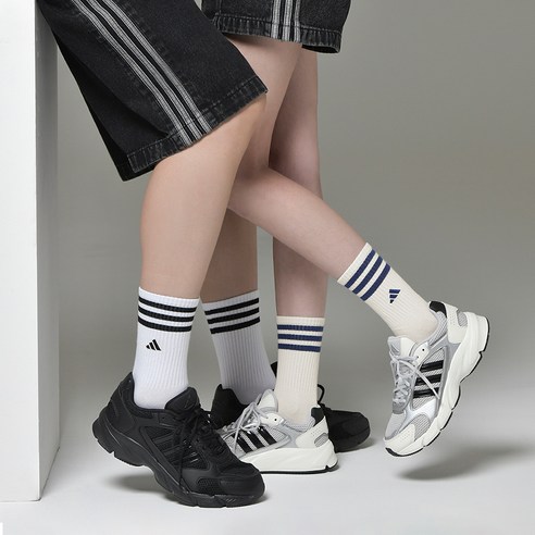 아디다스 삼선 장목 자수 스포츠양말 후기 분석 - 패키지 포장 상태 확인