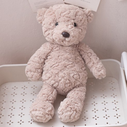 아이끌레 보들 동물 캐릭터 봉제인형, 35cm, 베이지곰돌이, 1개