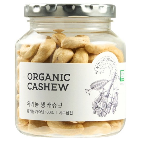 착한습관 유기농 생 캐슈넛, 180g, 1개