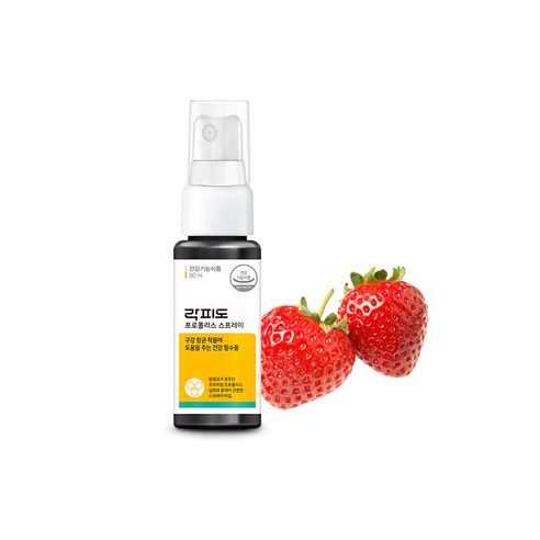 락피도 프로폴리스 스프레이 배농축액 함유, 청량한 맛 강조