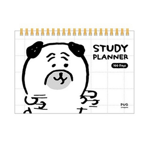 플라잉웨일즈 담곰이 100일 스터디 플래너, 퍼그, 1개