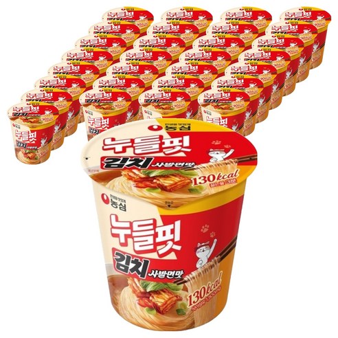 누들핏 김치사발면맛 37.5g, 40개