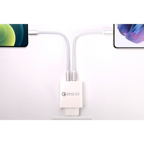홈플래닛 퀄컴 공식인증 QC3.0 36W 2포트 고속충전기 (18W+18... 개봉기 | 실사용 후기 - 상품 이미지 4