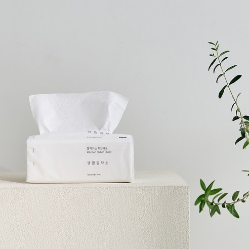 생활공작소 뽑아쓰는 천연펄프 키친타올 100매, 3개 실사용 후기 | 효과 있을까? - 상품 이미지 2