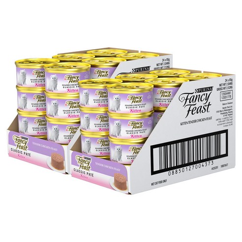 팬시피스트 키튼 고양이 주식캔, 닭, 85g, 48개