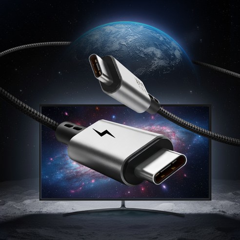 홈플래닛 C타입-C타입 USB4.0 8K 썬더볼트4 호환 240W 40Gbps 고속충전 데이터 케이블 이미지 4