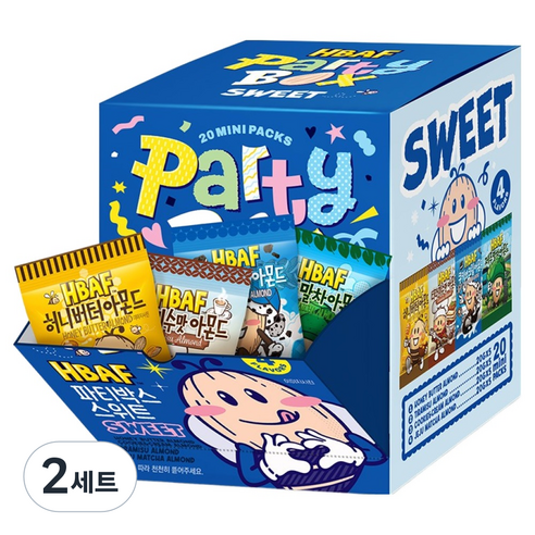 바프 아몬드 파티박스 스위트 20g x 4종 x 5p 세트, 2세트