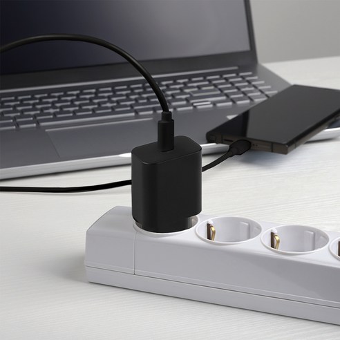 홈플래닛 25W PPS PD 3.0 초고속 충전기 + CtoC 케이블 1.2m 이미지 3