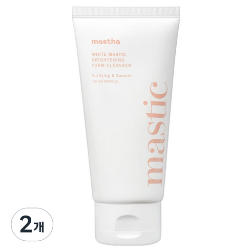 매스티나 화이트매스틱 브라이트닝 폼 클렌저, 2개, 120ml