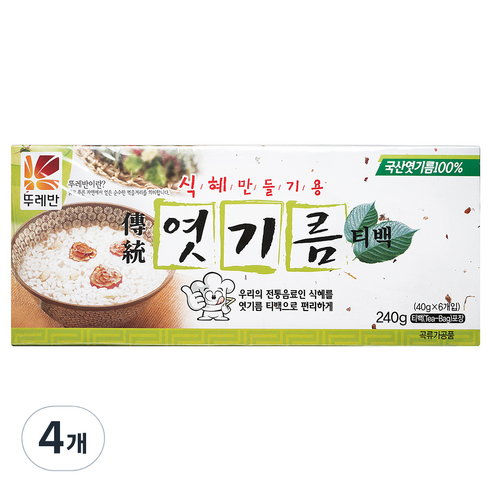 뚜레반 엿기름 티백, 4개, 240g