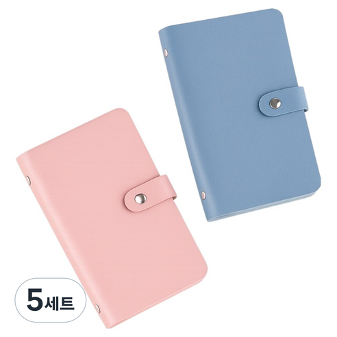 리버폭스 하루한장 현금 바인더 매일 저축 다이어리 2종 세트, 핑크, 블루, 5세트