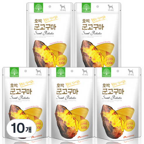 더내추럴 반려동물 스틱 간식, 10개, 300g, 호박 군고구마