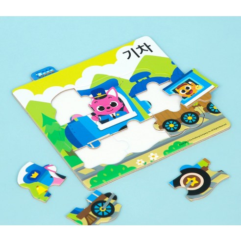 핑크퐁 아기 퍼즐 12종 세트 탈 것 이미지 4