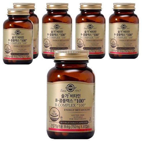 솔가 비타민B 콤플렉스 100, 50정, 6개
