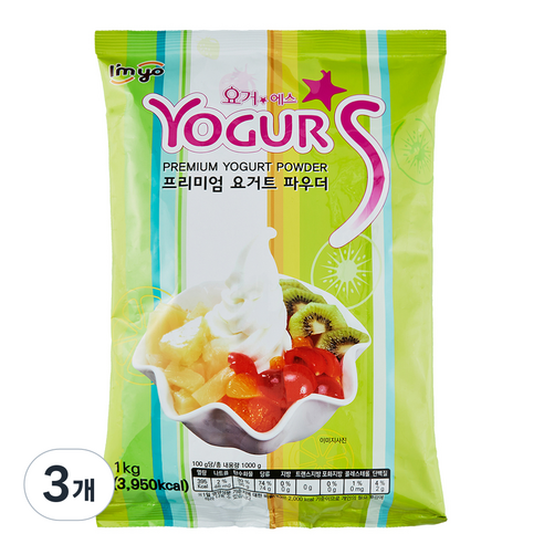아임요 요거에스 플레인, 1kg, 1개입, 3개