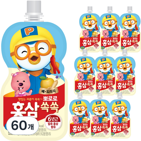팔도 뽀로로 홍삼쏙쏙 배도라지 100ml, 60개 맛있게 먹은 솔직 후기 - 상품 이미지 1