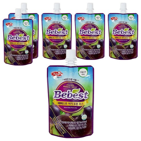 베베스트 아기 푸룬 주스, 70ml, 6개