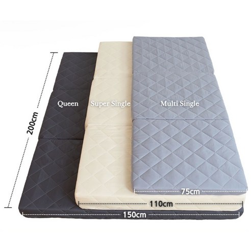 몽스홈 국내 제조 3단 접이식 그레이폼 매트리스 후기 분석 - 마감 퀄리티