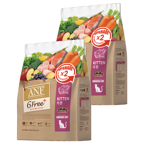 ANF 식스프리플러스 캣 기능성 사료, 키튼, 1.6kg, 2개