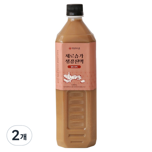 우리꽃연구소 약선보감 제로슈가 생강진액 단맛40%, 2개, 1L