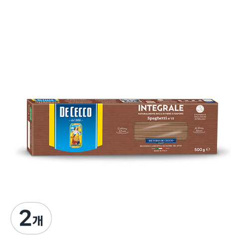 데체코 통밀 스파게티면, 500g, 2개