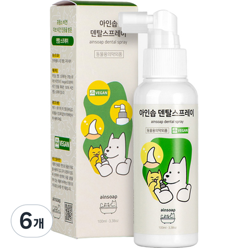 아인솝 덴탈 스프레이 구강청결제, 100ml, 6개