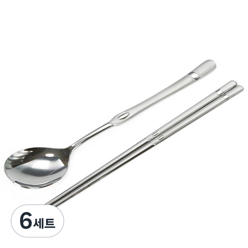 셰프라인 샤르망 수저 세트, 6세트, 숟가락 + 젓가락