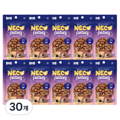 네코판타지 고양이 크런치 간식, 연어, 40g, 30개