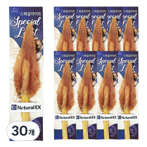 네츄럴이엑스 강아지 스페셜라이트 수제 건조간식, 혼합맛(닭고기/한우내피), 10g, 30개