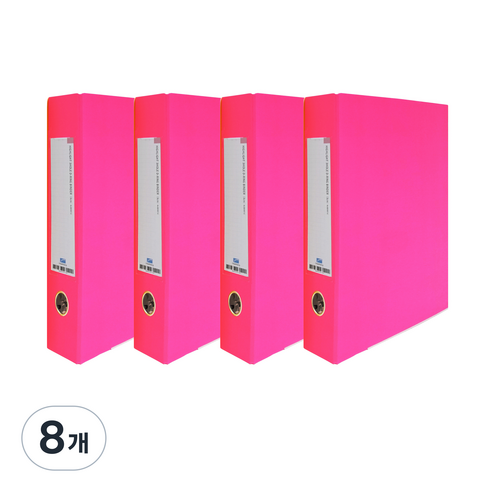 희망사무포인트 하이라이트 D링 바인더 3cm 3공, 분홍, 8개