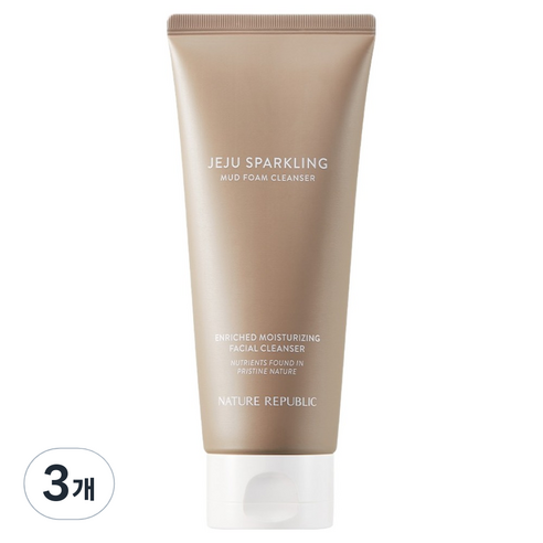 네이처리퍼블릭 제주 탄산 머드 폼클렌징, 150ml, 3개